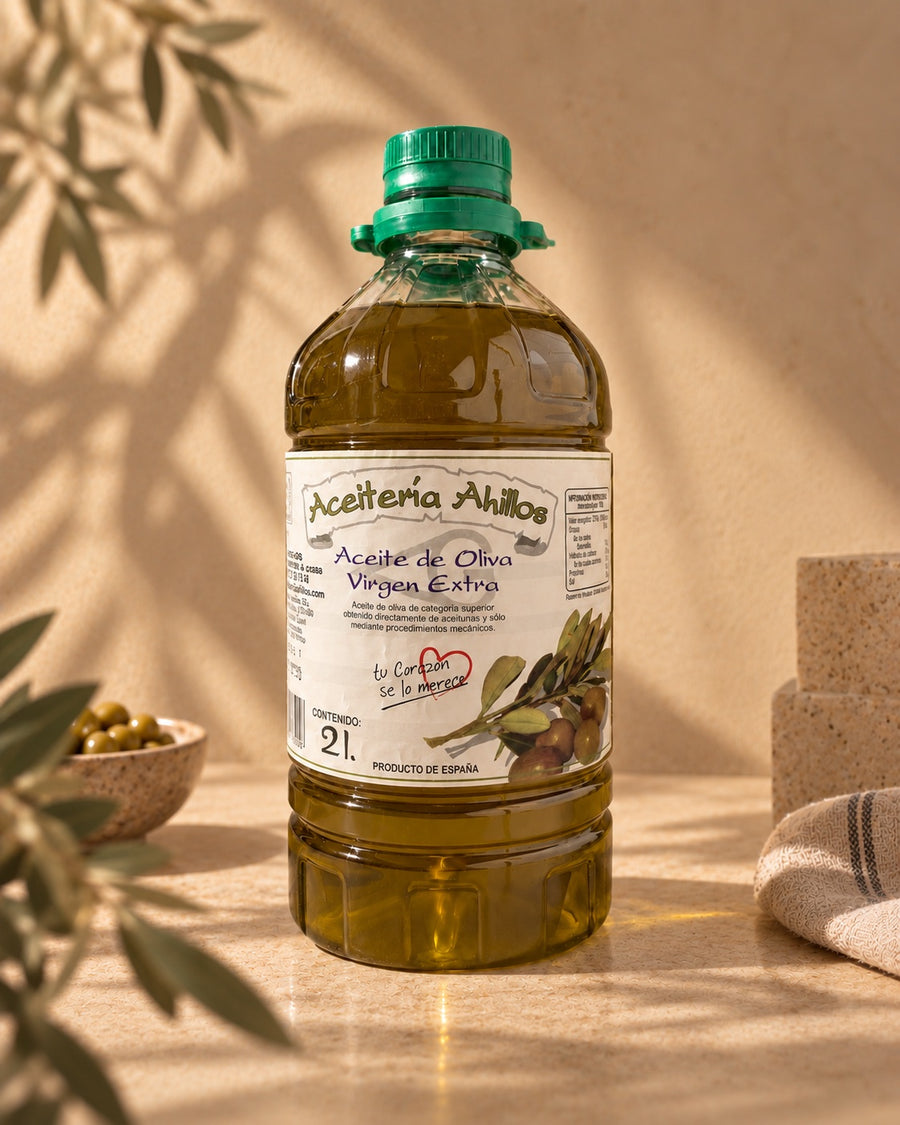 Garrafa de 2 litros de AOVE Picual, Aceitería Ahillos