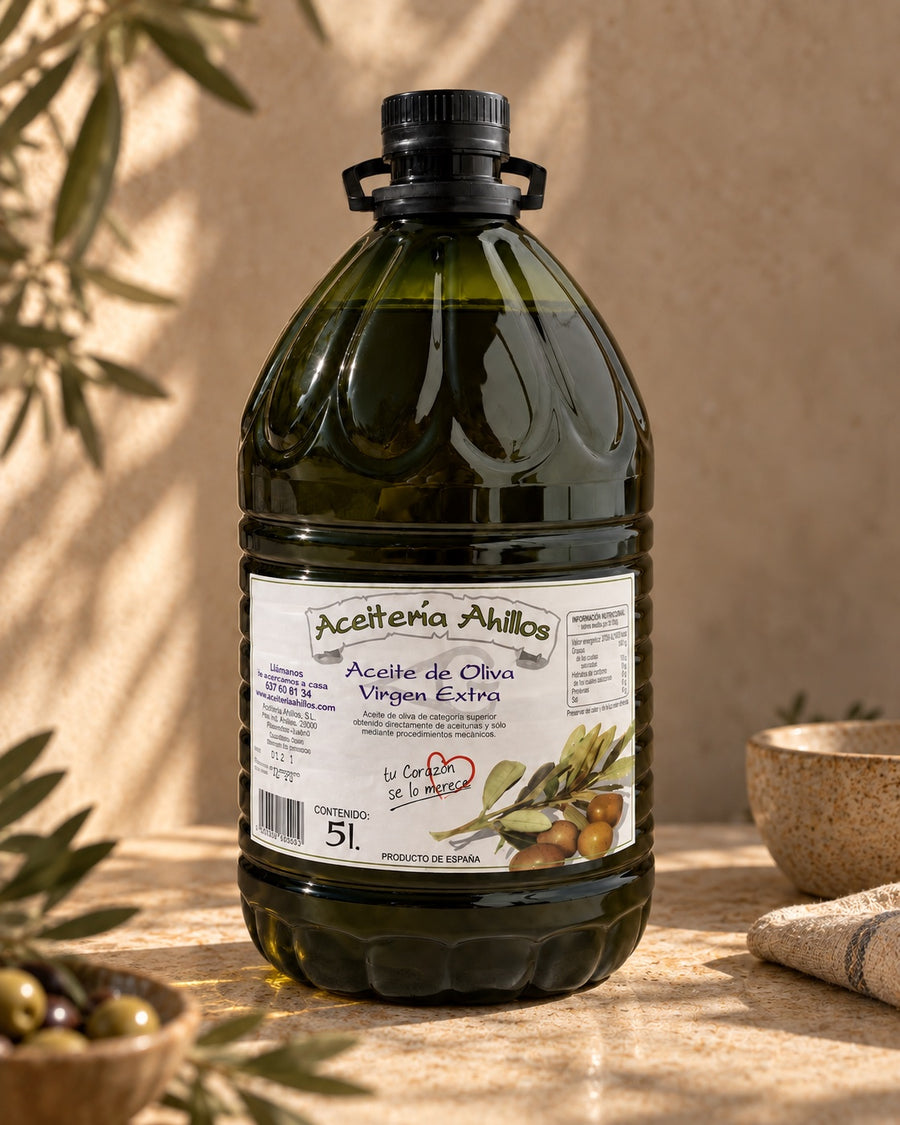 Garrafa de 5 litros de AOVE Picual, Aceitería Ahillos